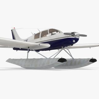 3D Single Engine Seaplane Piper PA-28 Cherokee model