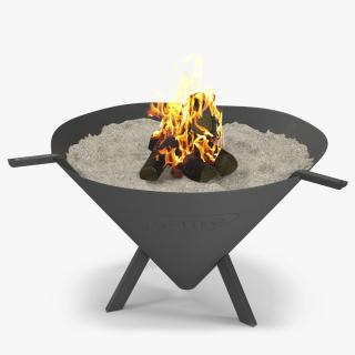 3D Fire Pit Cone with Bonfire