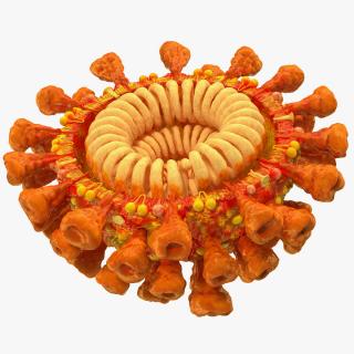 Coronavirus SARS-CoV Cross Section 3D model