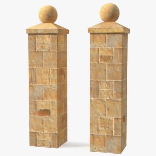 3D model Gate Posts