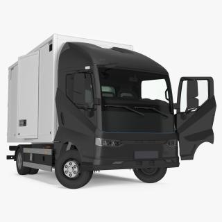 Modern Truck Black Rigged for Cinema 4D 3D model