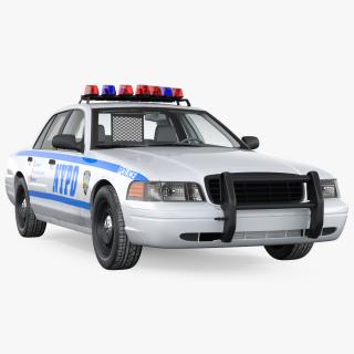 3D Generic Police Car NYPD Simple Interior 2