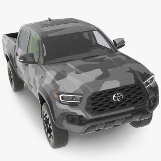 Toyota Tacoma TRD Off Road Gray Camouflage 2021 3D