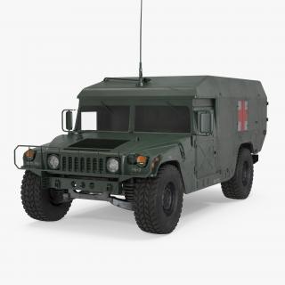 3D Ambulance Military Car HMMWV m996 model