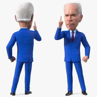 Cartoon Joe Biden Thumbs Up 3D