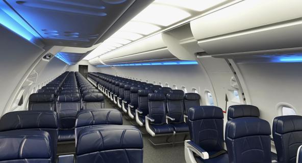 3D model Airbus A321 with Interior and Cockpit Air France Rigged