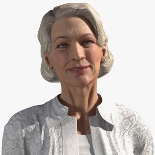 Elderly Lady in Casual Clothes Rigged 3D