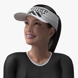 Asian Woman in Sportswear Rigged 3D