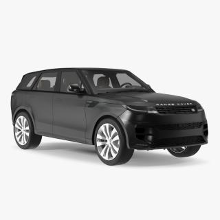 3D Black Range Rover Sport 2023 model