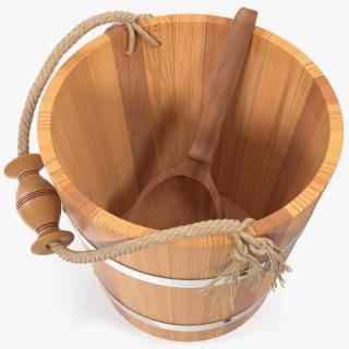 3D Sauna Bucket with Ladle model