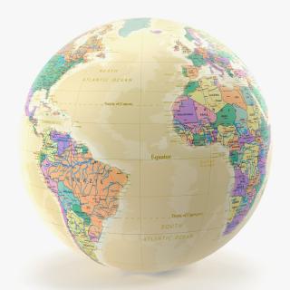 Vintage World Globe 3D model