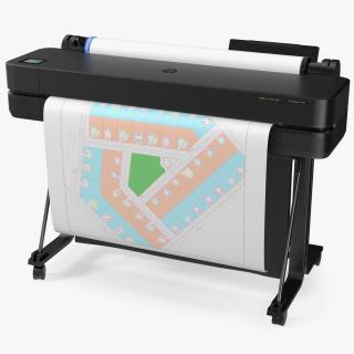 HP DesignJet T630 Tray Closed 3D model