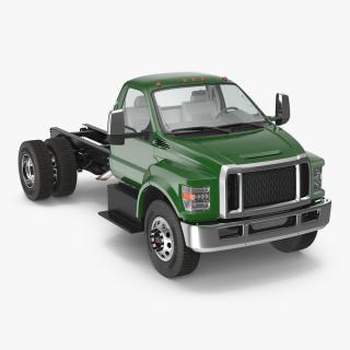 3D model Crew Cab Chassis Truck Generic