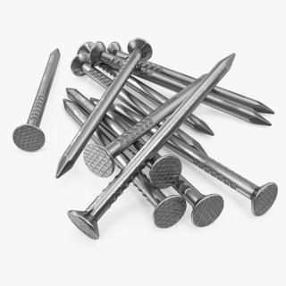 3D model Heap of Metal Steel Nails