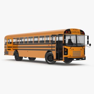 3D Electric School Bus Rigged