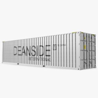 3D model Cargo Shipping Container 40FT White