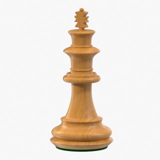 Wooden Chess King 3D