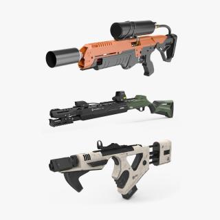 3D model Futuristic Shotguns Collection