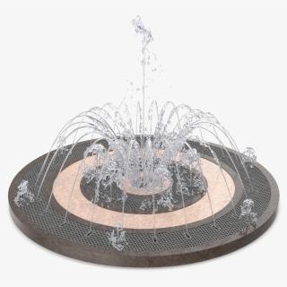 Designer Dry Fountain Round 3D