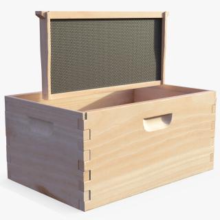 Beehive Box with Frame 3D