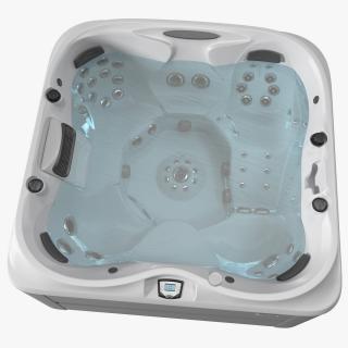 3D Jacuzzi J475 Spa Hot Tub White with Water