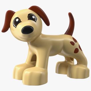 3D Lego Duplo Dog with Brown Spots