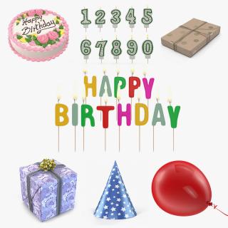 Happy Birthday 3D Models Collection 2 3D