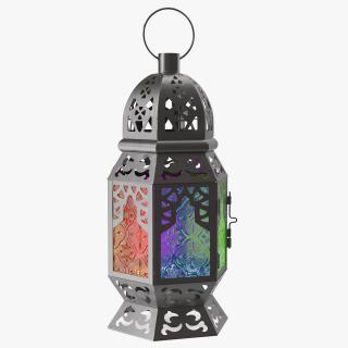 3D Multi-Coloured Moroccan Lantern