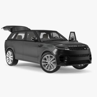 3D model Black Range Rover Sport 2023 Rigged