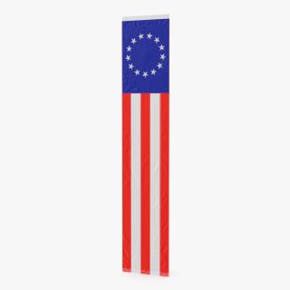 3D Pull Down Betsy Ross US Flag model