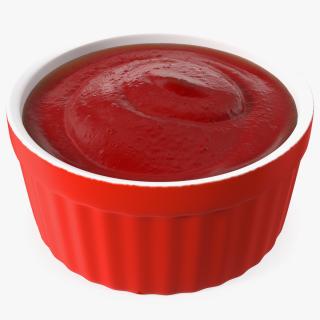 Tomato Ketchup In Red Gravy Boat 3D