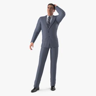 Man in Business Suit Standing Pose 3D model