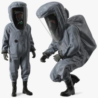 3D Fully Encapsulating Chemical Protection Suit Rigged