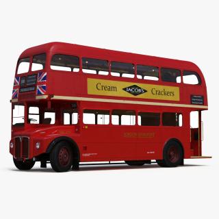 3D London Double Decker Bus Rigged