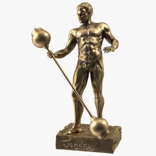 3D Sandow Statue Mr Olympia Bronze