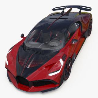 3D model Astron Hypercar Red Simplified