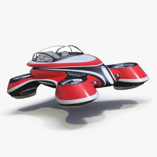 Hover Car Concept by Lazzarini Red 3D model