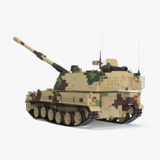 3D Self Propelled Howitzer K9 Thunder Rigged 2 model