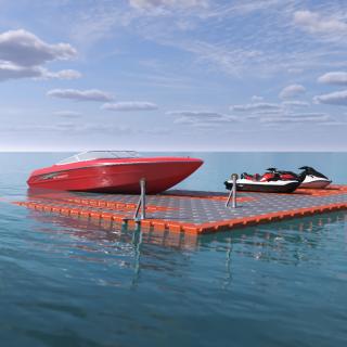 Floating Pontoons Dock 3D