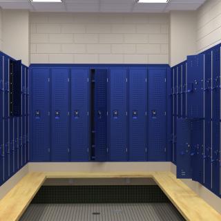 3D Locker Room Concept Blue 2