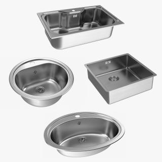 3D Kitchen Sinks Collection 4