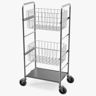 3D model Steel Wire Basket Trolley