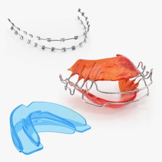 3D Dental Tooth Braces and Retainer Collection model