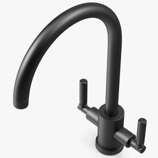 3D Monobloc Kitchen Tap Matt Black