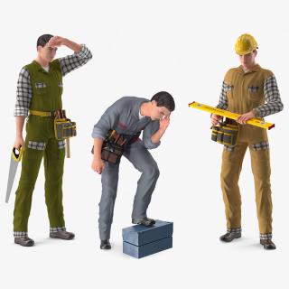 3D model Rigged Workers Collection