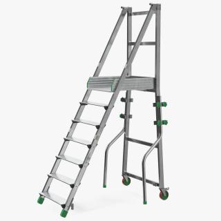 3D model Aluminium Platform Ladder