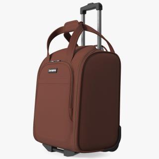 Softshell Luggage Bag Samsonite Brown 3D