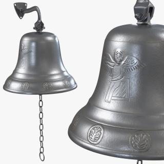 3D Silver Altar Bell Angel model