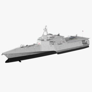 3D USS Independence LCS With Helicopter