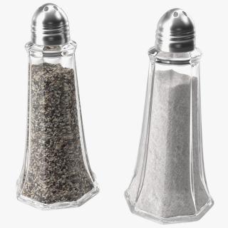 3D Salt and Pepper Shakers model